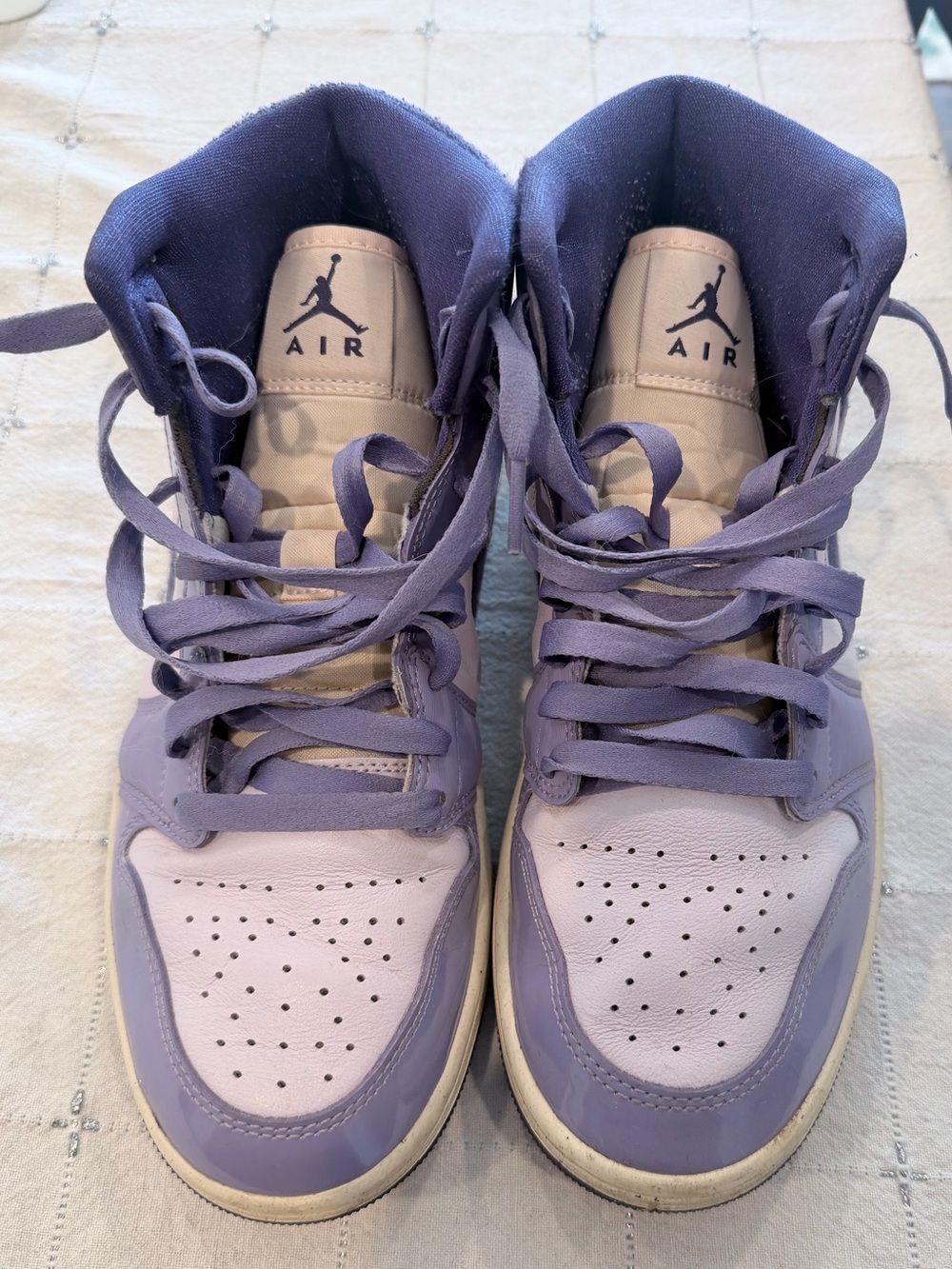 Jordan Women’s High-Top Sneakers in Lavender and Purple